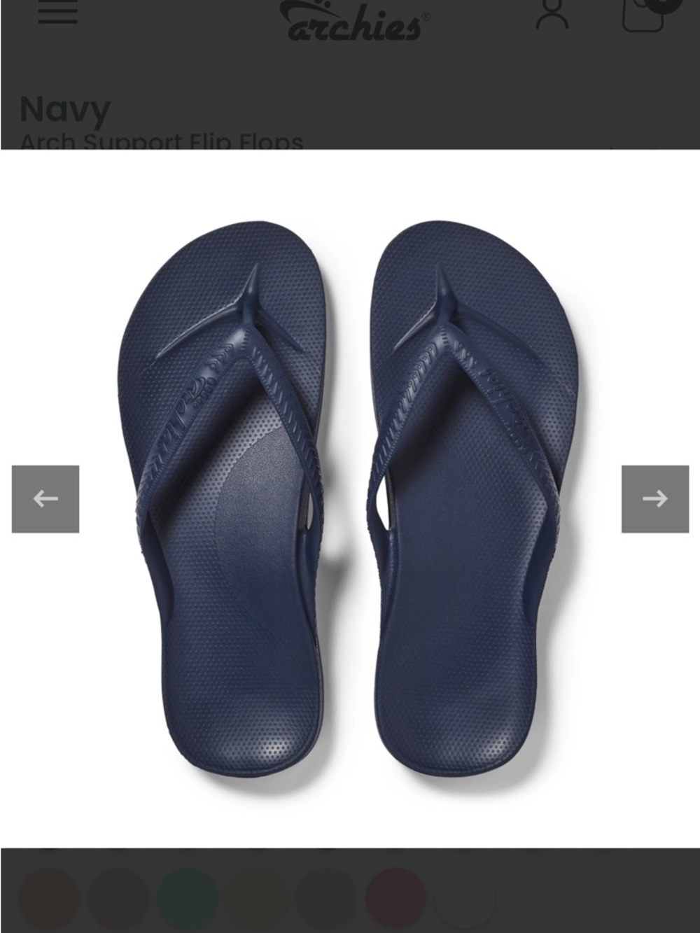 Archies Navy Flip Flops - Picture 7 of 7